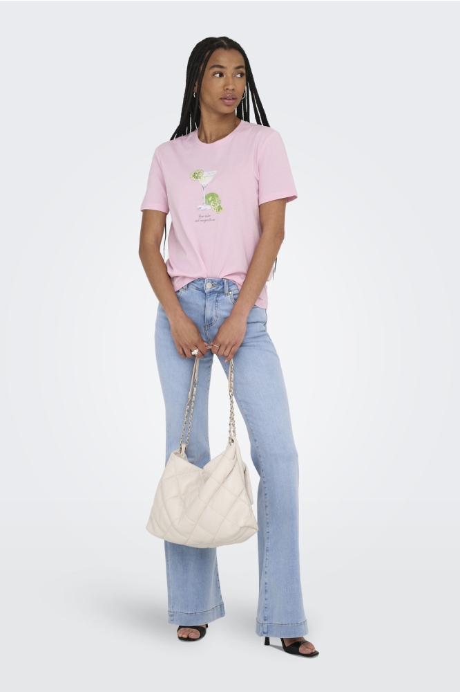 ONLKELSEY LIFE S/S REG TEE CS JRS 15363836 ROSEATE SPOONBILL/MARGARITA